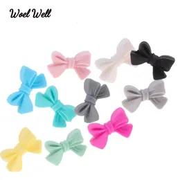 Massaggiagengive Giocattoli 50 pz Baby Massaggiagengive Mini Papillon Perline in silicone Silicone alimentare Perline fai da te Bow-knot BPA Free babi ragazze giocattoli catena ciuccio 231016