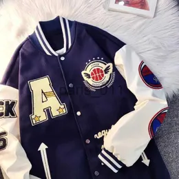 Men's Jackets American Letter High Quality Towel Embroidered Jacket Coat Men's Street Hip Hop Vintage Baseball Uniform Couple Casual Loose Jacket x1016