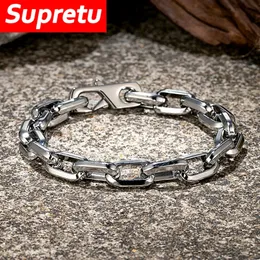 Kedja trendiga trottoarkanten cuba Ochain armband män kvinnor rostfritt stål dubai länk charm Bangle accessoarer mode enkla smycken gåvor 231016