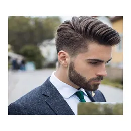 Perucas sintéticas homens peruca durável pedaço de cabelo mono homem sistema substituição europeu 8a remy peruca humana para homens 10quotx8quot9734954 dr dhn73