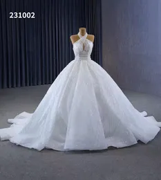 Luxury Elegant Mermaid Front Fork Pearl Wedding Dress with Detachable Train bride wedding SM231002