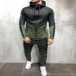 Fashion-Mens Fashion Spring Hiphop Tracksuits Designer Cardigan Hoodies Pants 2pcs Clothing Sets Pantalones Outfits245M