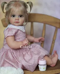 Dolls 60CM Reborn Doll Premium Painted Handmade Hair Transplant Simulation Baby Toys for Girls Kit 231016