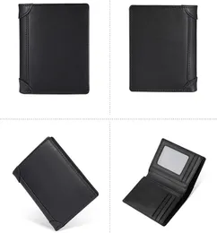 RFID-skyddad äkta lädermän designer plånböcker manliga vintage olje vax kohud kort stil mode casual noll kortförföljningar nr511