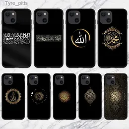 Casos de telefone celular muçulmano islam bismillah allah caso de telefone para iphone 11 12 mini 13 pro xs max x 8 7 6s plus 5 se xr shelll2310/16