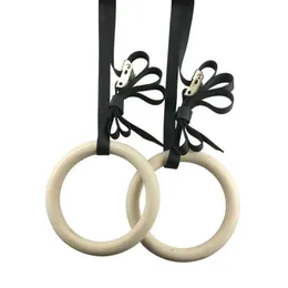 Pierścienie gimnastyczne 1 para drewniana 28 mm grube przenośne pierścienie gimnastyczne domowe fitness gimnastyczne trening siłowy 28 cm Pierścienie gimnastyczne 4,8 m Paski 231016