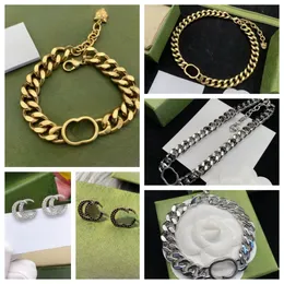 Fashion Design Letters New Fashion Accessories Bracelet Necklace Earrings Jewerlly Set with box