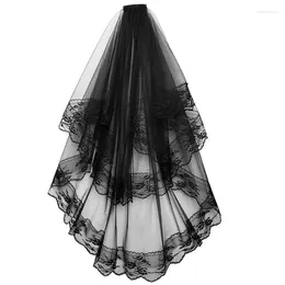 Bridal Veils 1pc Simple Short Tulle Wedding Two Layer With Comb Black White Veil Bride For Marriage Accessories