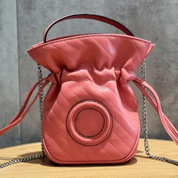 Designer tote bag Neon bucket bag Mini Chain crossbody 5A Quality Leather Shoulder Bag Women's Handbag Drawstring Closure Wallet