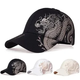 Ball Caps unisex Golden Dragon Printing Baseball Spring i jesienne na zewnątrz regulowane zwykłe czapki krem ​​przeciwsłoneczny 231016