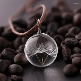 Pendant Necklaces RE Dandelion Necklace Men Women Rope Chain Fashion Long 2023 Crystal & Pendants R31