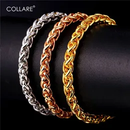 Chain ChainPro Link Armband Bangles Trendy Goldsilver Color Wheat Spiga Armband Men smycken Partihandel H554 231016