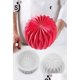 Tårtverktyg SJ mousse Sile Mold 3d Pan Round Origami Mod Decorating Make Dessert Accessories Bakeware 06168666182 Drop Delivery Home Dh16x