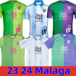 23 24 Malaga Futbol Formaları 2023 CF Malaguista Jcastro Ontiveros Juanpi Maillots de Foot Shirt Santos Adrian Futbol Üyesi