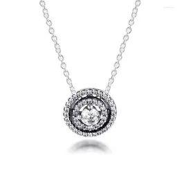 Pendentifs Collier Double scintillant pour femmes, chaîne en argent sterling, fabrication de bijoux, convient aux breloques originales, fête des mères