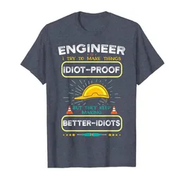 Staram się zrobić Idiot Dowód Funny Engineering T-Shirt214T