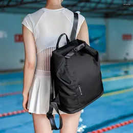 Bolsas al aire libre Mochila portátil unisex con compartimento para zapatos Mochila de fitness Ligera impermeable Separación húmeda en seco para yoga Gimnasio