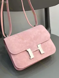 Wysokiej jakości Kangkang Classic Designer Bag worka luksusowa zamszowa klapka kwadratowa torba mini ręka ręka na ramię w torbie crosserbody wszechstronne torby na steward