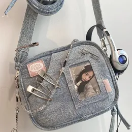 Torby wieczorowe Xiuya Y2K Vintage Denim torebka Śliczna swobodna moda gwiazda bólu Bag wiosenny projektant mody luksusowy kwadratowy torba 231013