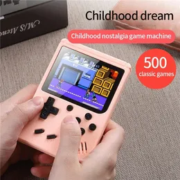 Mini Retro Elde Taşınabilir Taşınabilir Oyun Oyuncuları Video Konsolu Nostaljik Tutamak 500 Sup Macarons Oyunları Depolayabilir 8 Bit 2.4inch Renkli LCD