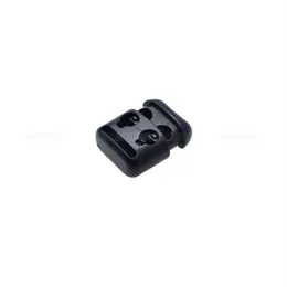 200 pcs pack Plastic Rope Clamp Cord Lock Stopper Cordlocks Toggle 2 Hole 4mm Black For Paracord & Shoe Lace287J