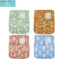 Tygblöjor happyflute het försäljning OS Pocket Diaper 4pc/set Washable återanvändbar absorberande ekologiska blöja Ny tryck justerbar babyblöja coverl231016