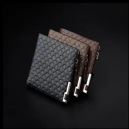 2017 Portacnici in pelle PU di alta qualità per designer d'affari maschile Porta borseggiate per borse per borse per borsetta a quadri 200G