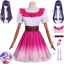 Cosplay Anime Hoshino Ai Oshi No Ko Il loro Idol S Bambini Costume cosplay Parrucca Vestito Donna sexy Loli Uniforme Halloween Carnevale Party Suit