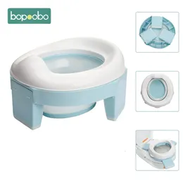 Sittstoltäcker Baby Pot Portable Potty Training Seat For Toddler Kids Foldbar Training Toalett för resor med resväska och förvaringspåse 231016