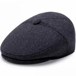 HT1851 uomini cappelli Cappelli autunno Autunno Cappelli invernali con il flap orecchio Vintage Newboy Idey Flat Caps Berretti di lana Beretti uomini Casuali Beret Warm272Z