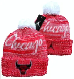 Bulls Beanies Los Angeles Chicago Cap Wool Sport Sport Hat Basketball Североамериканская команда полосатая боковая линия USA College Coffe Hats Men Men Women