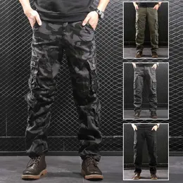 Erkekler Pantolon Erkek Kamuflaj Taktik Askeri Pantolon Kargo Yüksek Kaliteli Spor Joggers 8 Cep Gevşek Ordu Bol Camo Erkek Yürüyüş Pantolonları T231016