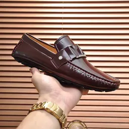 Marca de luxo dos homens mocassins vestido ouro metal casual sapato grade salto plano couro genuíno sapatos caminhada escritório com caixa tamanho 38-45 mtyj0002