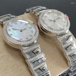 Wristwatches Top Luxury Designer Brand Women's Watch Fashion Fan Style Diamond Quartz High Quality Sapphire Glass Ladies WristWatch Gift