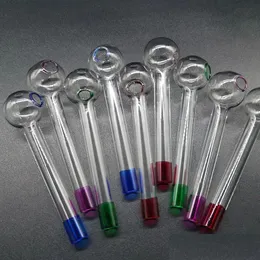 Sigara Boruları Cam Bong Yağ Brülör Boru Hakemler Üretim El Scraft 4.0inch Kalın Pyrex Colorf Tütün Tezah