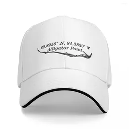 Kapity kulowe Aligator Point Fl GPS Map Cap Baseball Designer Hat Męs Hats Women's