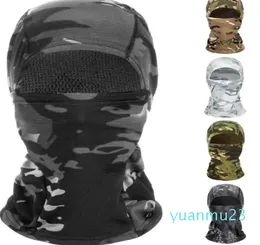 Passamontagna mimetico maschera integrale per Wargame ciclismo caccia esercito bici fodera per casco sciarpa tattica