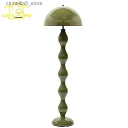 Golvlampor Designer Luxury Medieval Cream Mushroom Floor Lamp Iron Art LED E27 Moderna ljusarmaturer vardagsrum SOFA TABLE HALL HOMOSTAY Q231016