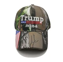 Kamuflaż Donald Trump na prezydenta 2024 Ball Hat Baseball Caps US Flag Maga Sun Visor Party Hat S.