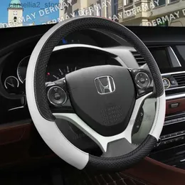 Coprivolante Taglia 36 cm 8 colori Coprivolante per auto in ecopelle quadrata goffratura antiscivolo per Honda Civic Accessori interni auto Q231016