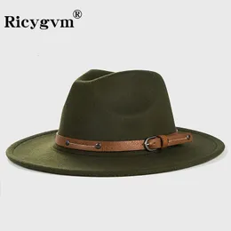 Wide Brim Hats Bucket Wool Fedora Hat For Women Men Winter Autumn Fashion Church Jazz Viking British Flat Felt Outdoor Casual Fedoras 231016