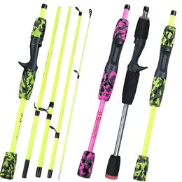 Boat Fishing Rods Sougayilang 5 Section Portable Travel Fishing Rod Ultralight Weight Eva Handle Spinning/Casting Fishing Pole Fishing Tackle 231016