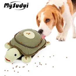 Plush dockor Dog Toys Tuggar Interaktivt husdjur för hundar med squeaker Animal Training Sniffing Toy Food Treat Liten Large Puzzle Peluche 231016