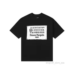 Herren-T-Shirts Marke Maisons Margiela MM-T-Shirt T-Shirts Originalqualität Majira-Serie Kurzarm unregelmäßig alphanumerisch mit gebrochenen Löchern Belgien Qeo