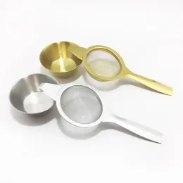 Rostfritt stål te silter filter fina mesh infuser kaffe cocktail mat återanvändbar guld silver färg 1016