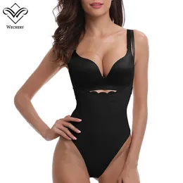 Wechery Sexy Tuffo con scollo a U Body Shaper in pizzo Sollevatore di culo Aspetta Trainer Dimagrante Biancheria intima Corsetto Body Dimagrante Biancheria intima212W