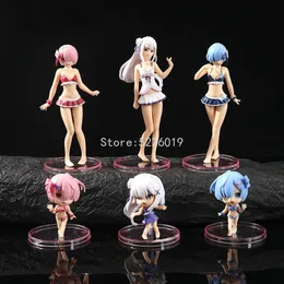 Parmak Oyuncaklar 2 PCS Rastgele Re: Sıfır Başlangıç ​​Ömrü Başka Bir Dünya Anime Figüründe Emilia Aksiyon Şekil RAM RAM Figürin Koleksiyon Model Bebek