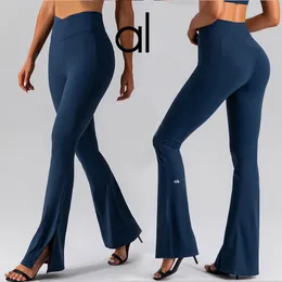 AL08 Kvinnors yogabyxor blossade groove anpassa fast färg naken sportformning hög midja tätt fitness lös passform joggers gymkläder kvinnor trosor