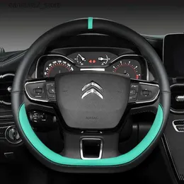 Steering Wheel Covers D Type Steering Wheel Cover For Citroen C3 II III 2009 - 2019 2020 C3 AIRCROSS 2017 2018 2019 2020 2021 Berlingo 3 C4 Picasso 2 Q231016