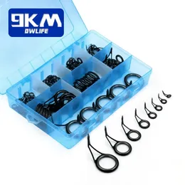 Tekne Balıkçılık Çubukları 8 ~ 105pcs Spinning Balıkçılık Çubuk Kılavuzu Teleskopik Çubuk Onarım Kiti Paslanmaz Çelik Seramik Halka Balıkçı Çubuk Binası Yedek Seti 231016